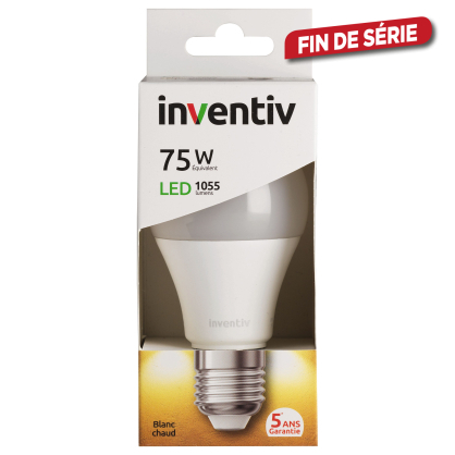 Ampoule LED classique E27 11 W 1055 lm blanc chaud INVENTIV