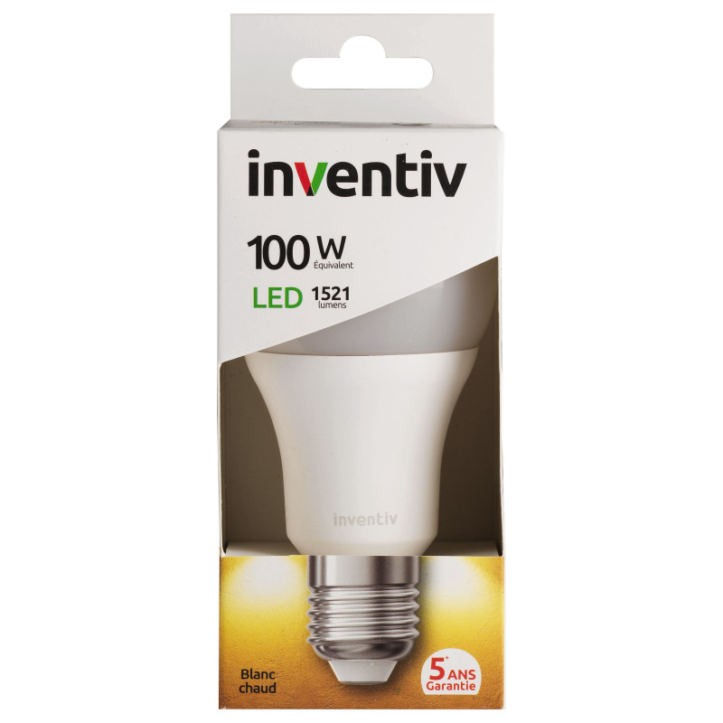 Ampoule LED classique E27 14 W 1521 lm blanc chaud INVENTIV