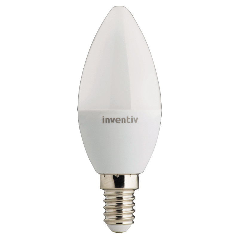 Ampoule LED flamme E14 3 W 250 lm blanc chaud 3 pièces INVENTIV