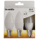 Ampoule LED flamme E14 3 W 250 lm blanc chaud 3 pièces INVENTIV
