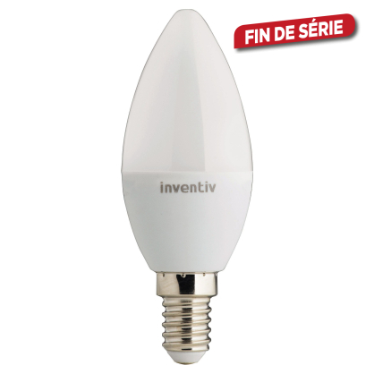 Ampoule LED flamme E14 6 W 470 lm blanc chaud INVENTIV