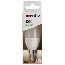 Ampoule LED Flamme E14 6W – Lumière Neutre | INVENTIV
 Ampoule LED Flamme E14 6W – Lumière Neutre | INVENTIV