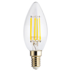 Ampoule à filament LED flamme E14 4 W 470 lm blanc chaud INVENTIV