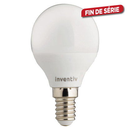 Ampoule LED boule E14 3 W 250 lm blanc chaud 3 pièces INVENTIV