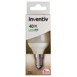 Ampoule LED boule E14 6W – blanc neutre | INVENTIV Ampoule LED boule E14 6W – blanc neutre | INVENTIV