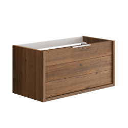 Meuble sous-plan Sorento avec 2 tiroirs chêne cognac 100 cm ALLIBERT