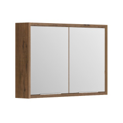 Armoire de toilette Sorento 80cm Chêne Cognac – Rangement Élégant | ALLIBERT
