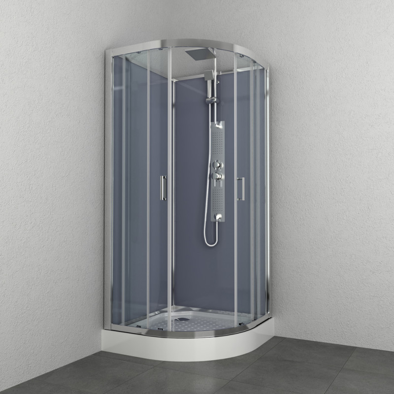 Cabine de douche Everest 1/4 rond 90 x 90 x 225 cm ALLIBERT