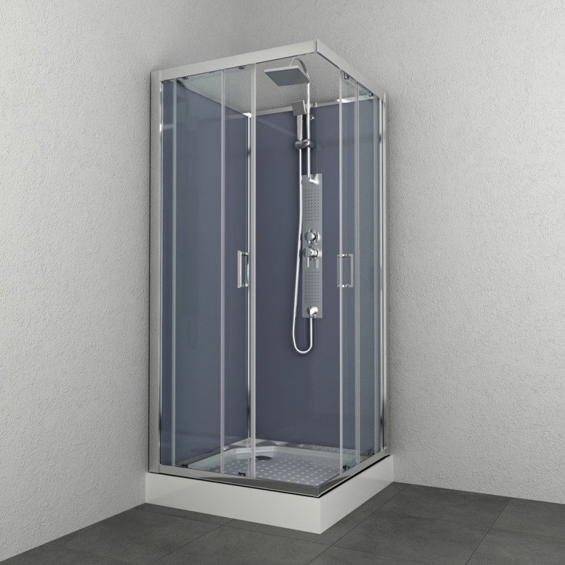 Cabine de douche Everest carrée 90 x 90 x 225 cm ALLIBERT