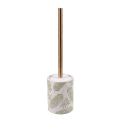 Brosse de toilette Oural blanc et vert ALLIBERT