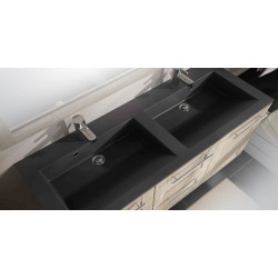 Plan de toilette Slide noir 120 cm – Élégance & Praticité | ALLIBERT
 Plan de toilette Slide noir 120 cm – Élégance & Praticité | ALLIBERT