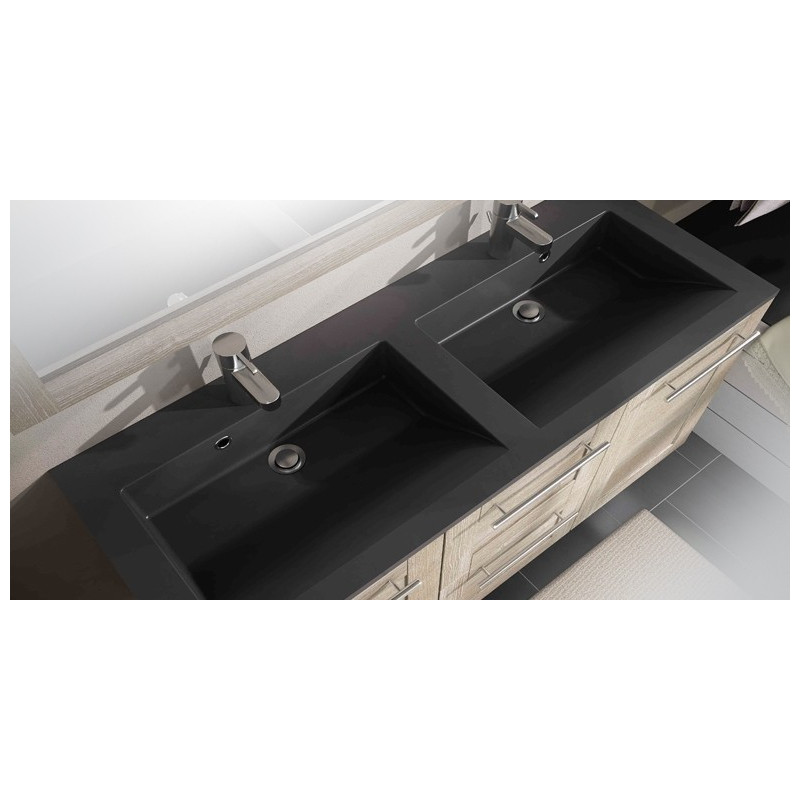 Plan de toilette Slide noir 120 cm – Élégance & Praticité | ALLIBERT
 Plan de toilette Slide noir 120 cm – Élégance & Praticité | ALLIBERT