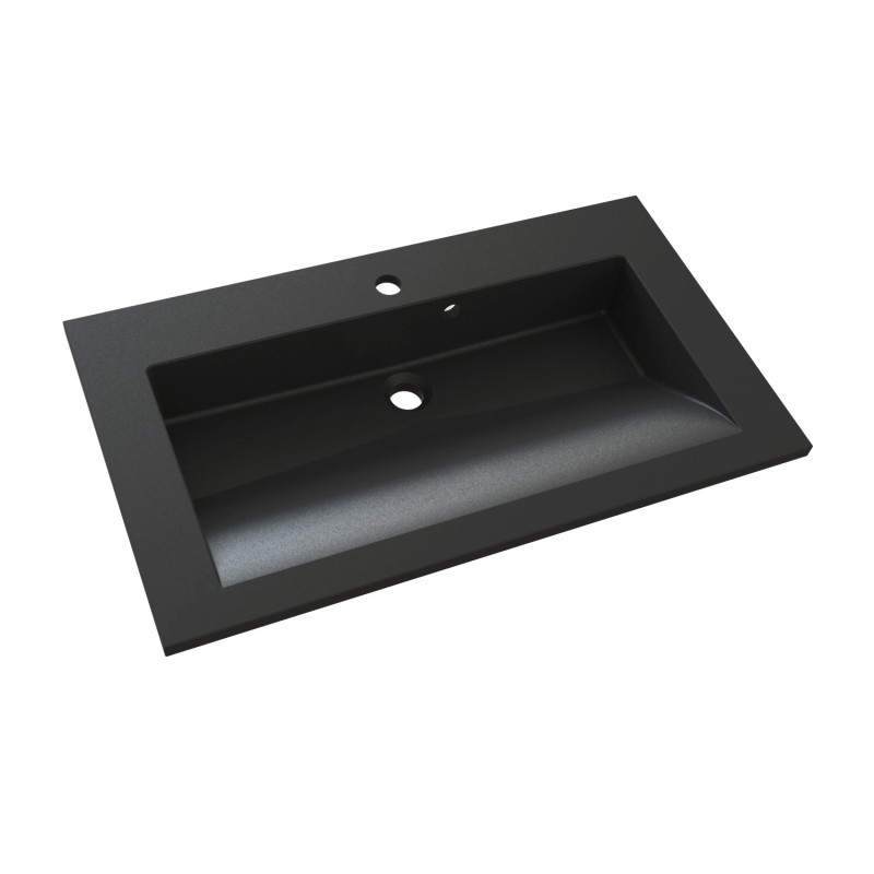 Plan de toilette Slide noir 80 cm ALLIBERT