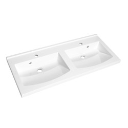 Plan de toilette Flex double vasque blanc 120 cm | ALLIBERT
 Plan de toilette Flex double vasque blanc 120 cm | ALLIBERT