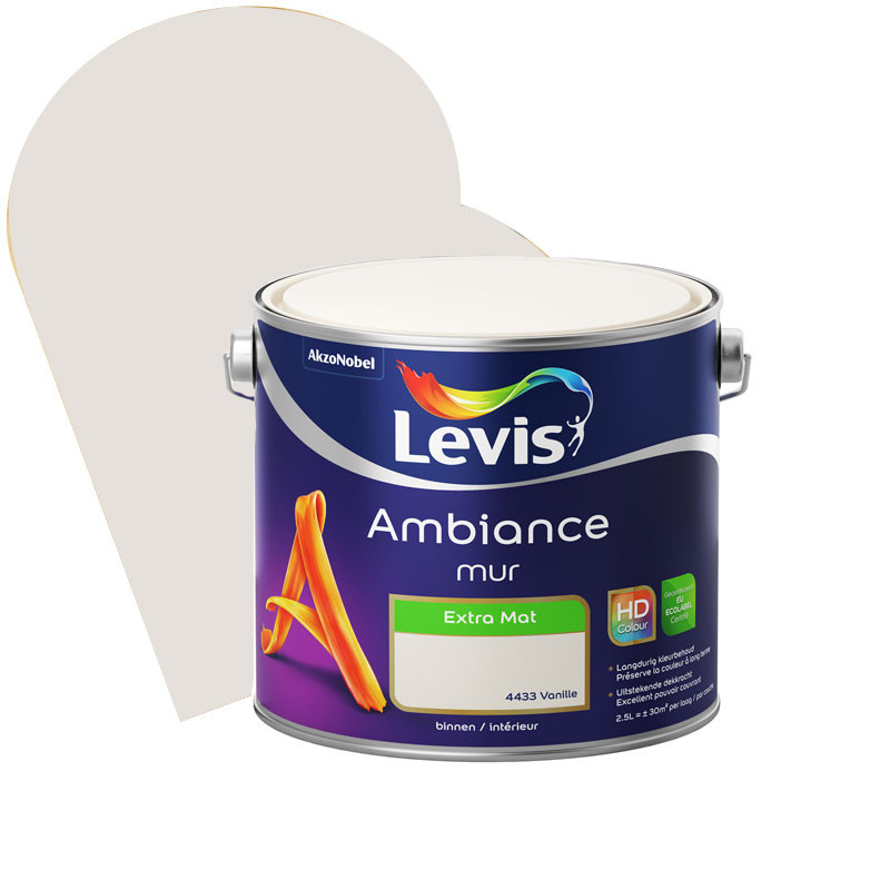 Peinture Ambiance Vanille Extra Mat 2,5L – Finition Parfaite | LEVIS
