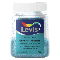 Paillettes Peinture Murale Bleu 50g – Effet Scintillant | LEVIS