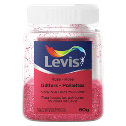 Paillettes Rose Peinture Murale 50g – Effet Scintillant | LEVIS