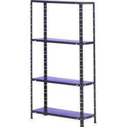 Etagère en métal noir 150 x 75 x 30 cm PRACTO HOME