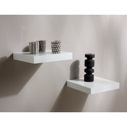 Tablette murale blanche 23 x 23,5 x 3,8 cm PRACTO HOME