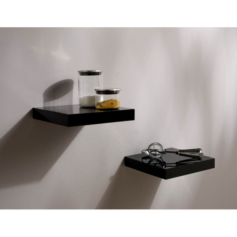 Tablette murale grise brillante 23 x 23,5 x 3,8 cm PRACTO HOME