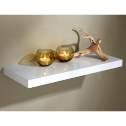 Tablette murale blanche brillante 23 x 23,5 x 3,8 cm PRACTO HOME