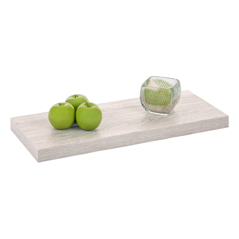 Tablette murale Chêne blanc 60 x 23,5 x 3,8 cm PRACTO HOME