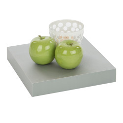 Tablette murale en aluminium 23 x 23,5 cm – Rangement pratique | PRACTO HOME