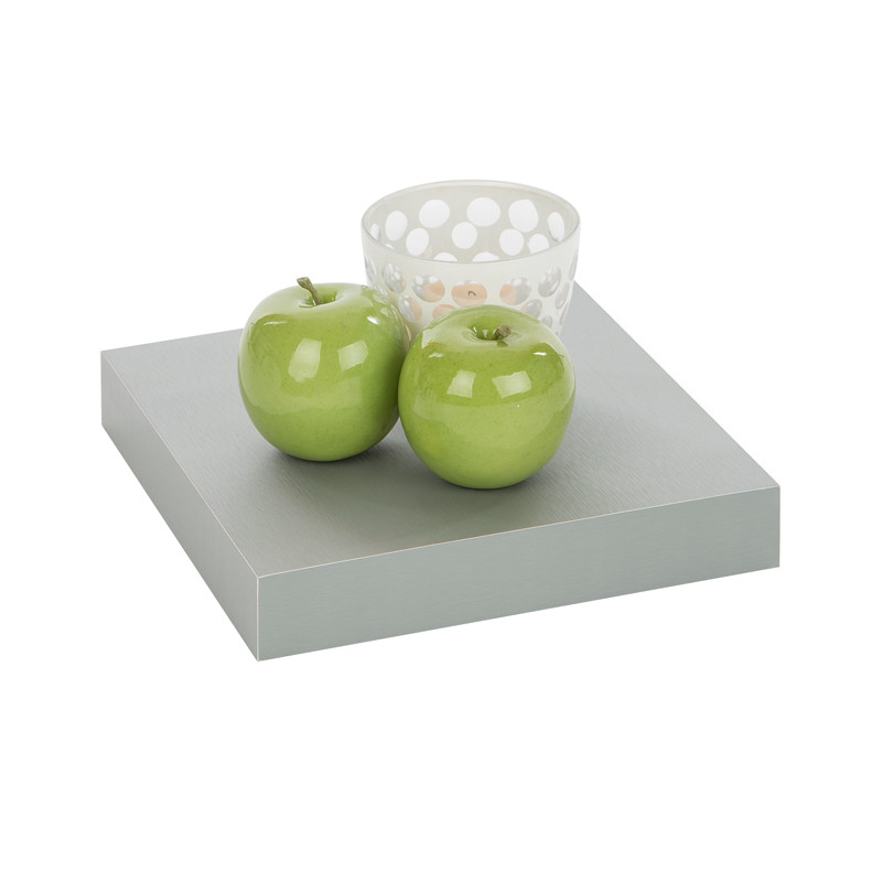 Tablette murale en aluminium 23 x 23,5 cm – Rangement pratique | PRACTO HOME