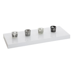 Tablette murale blanche brillante 90 x 23,5 x 3,8 cm PRACTO HOME Tablette murale blanche brillante 90 x 23,5 x 3,8 cm PRACTO HOME
