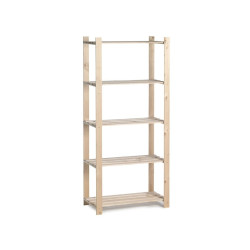 Etagère en bois Woody Rack 175 x 80 x 40 cm 5 tablettes PRACTO HOME