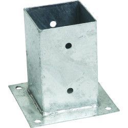 Pied de poteau galvanisé 90x90mm – Fixation Robuste | PRACTO GARDEN