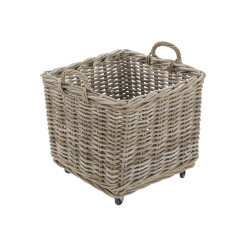 Panier à bûches sur roulettes – Facile à déplacer | PRACTO HOME

