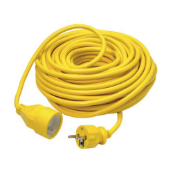 Allonge électrique en PVC 3G1.5 20 m jaune PROFILE