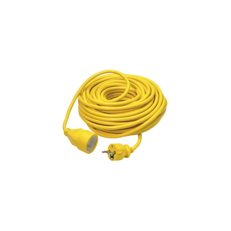 Allonge électrique en PVC 3G1.5 20 m jaune PROFILE