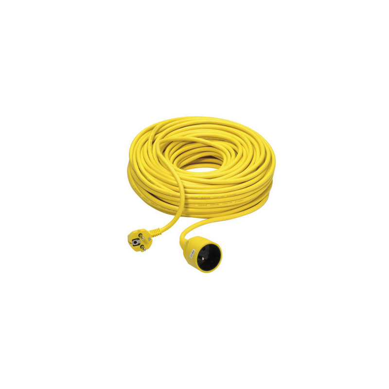 Allonge électrique en PVC 3G1.5 40 m jaune PROFILE