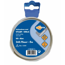 Câble VTLBP 2x0.75mm² blanc 5m – Installation Facile | PROFILE