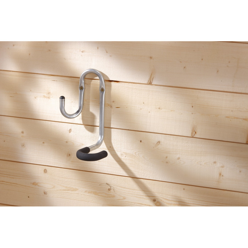 Crochet XXL double gainé – Rangement garage optimal | MOTTEZ