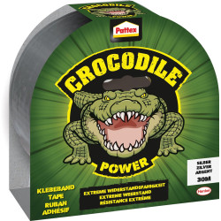 Ruban adhésif Crocodile 30 m gris PATTEX