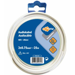 Câble audio blanc 2x0,75mm² 25m – Son Clair | PROFILE
