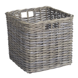 Panier à bûches rotin carré – Rangement pratique | PRACTO HOME

