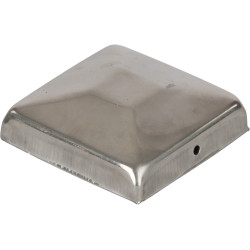 Capuchon plat en inox pour piquet en bois
