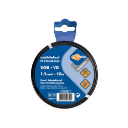 Câble VOB 1,5 mm² noir 10 m – Installation facile | PROFILE