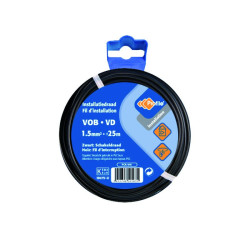 Câble VOB 1,5 mm² noir 25 m – Installation Facile | PROFILE