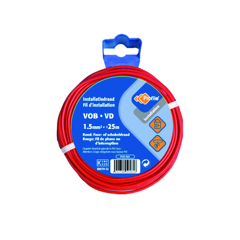 Câble VOB 1.5 mm² 10 m rouge PROFILE