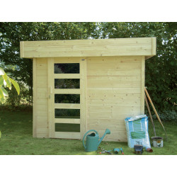 Abri de jardin bois Bergen 2.42x2.04m porte coulissante | SOLID