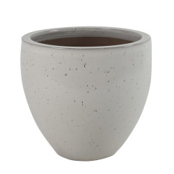 Pot en forme d'oeuf crème Glazed Ø 34 x 31 cm