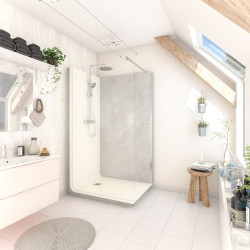 Cabine de douche Serenity marbre 80x120 cm | AYOR BATHROOM