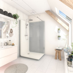 Cabine de douche Serenity Ciment 80x120 cm | AYOR BATHROOM