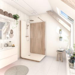 Cabine de douche Serenity bois 80x120 cm – Douche Simple | AYOR BATHROOM