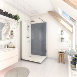 Cabine de douche Serenity Béton 90x120 cm – Douche Simple | AYOR BATHROOM